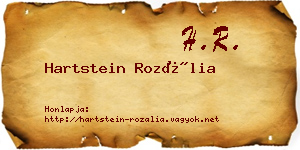 Hartstein Rozália névjegykártya